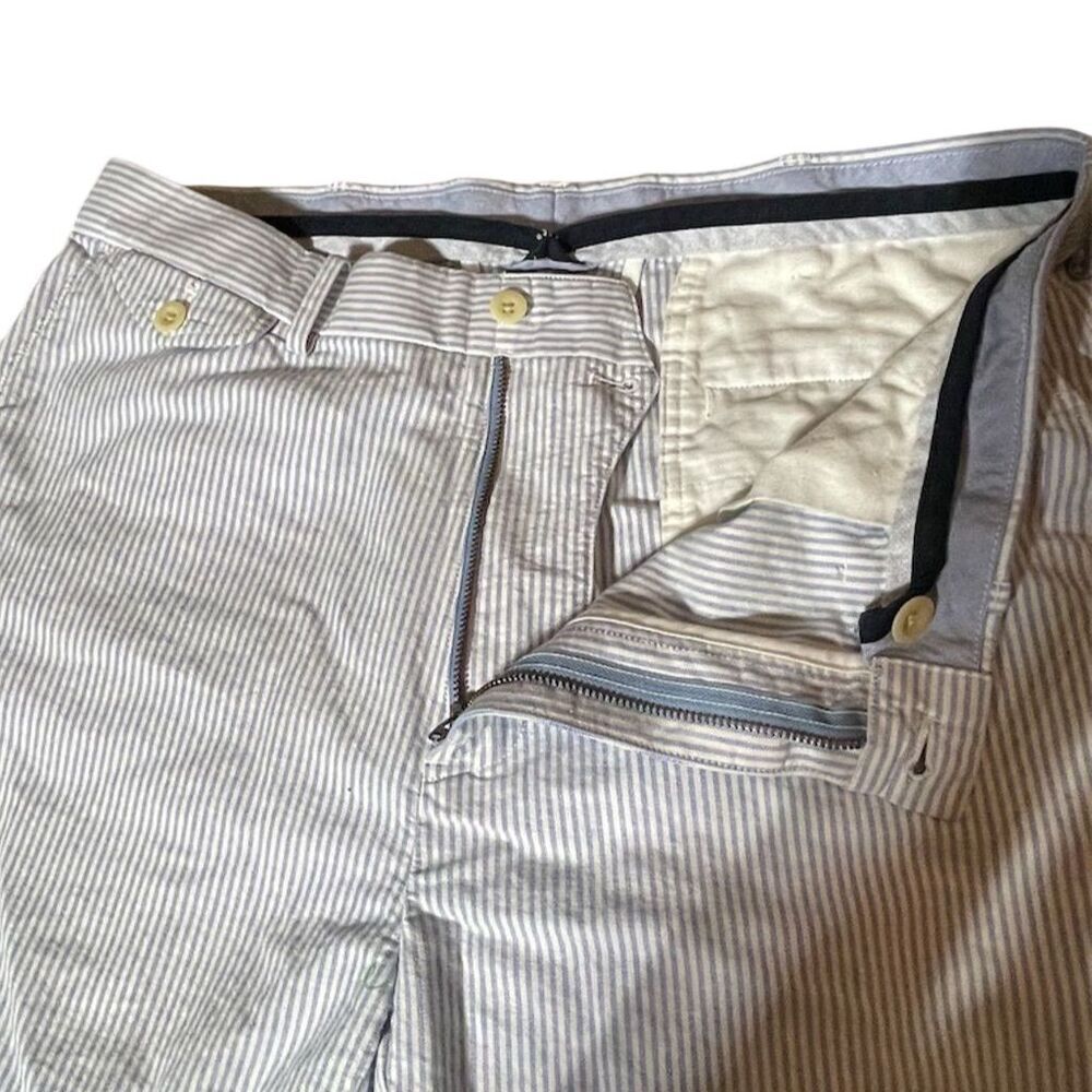 Polo Ralph Lauren Men's Blue Striped Dress Pants Size 34x34 Straight Leg - Picture 2 of 4